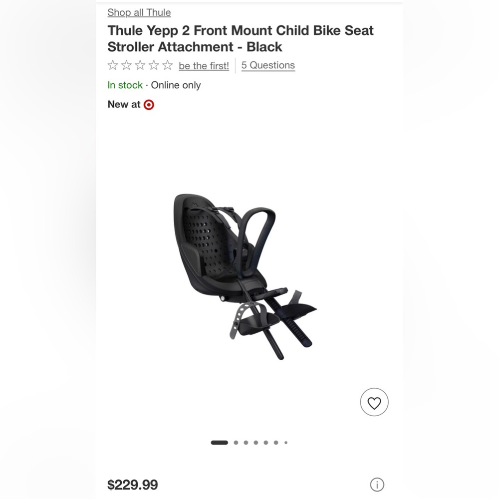 THULE BIKE SEAT